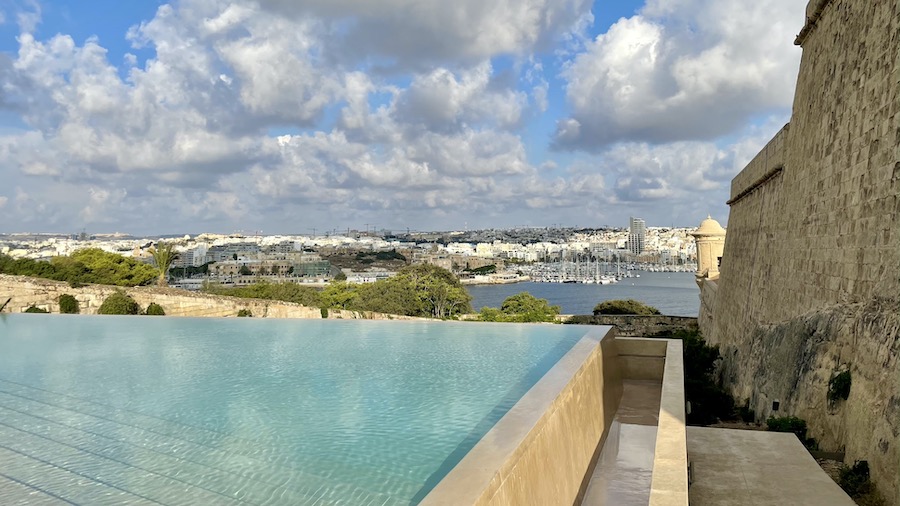 Relaxing by the Pool in Malta (Phoenicia swimming pool)