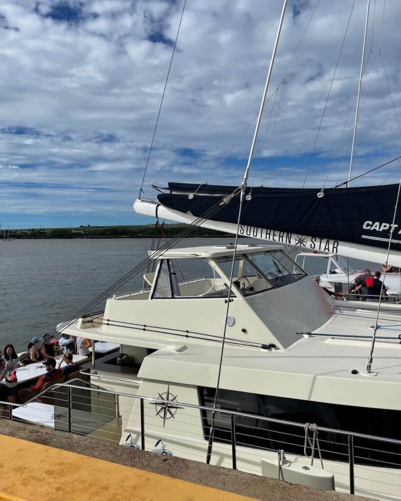 Southern Star Capt Andy's Na Pali Coast boat on water in Kauai