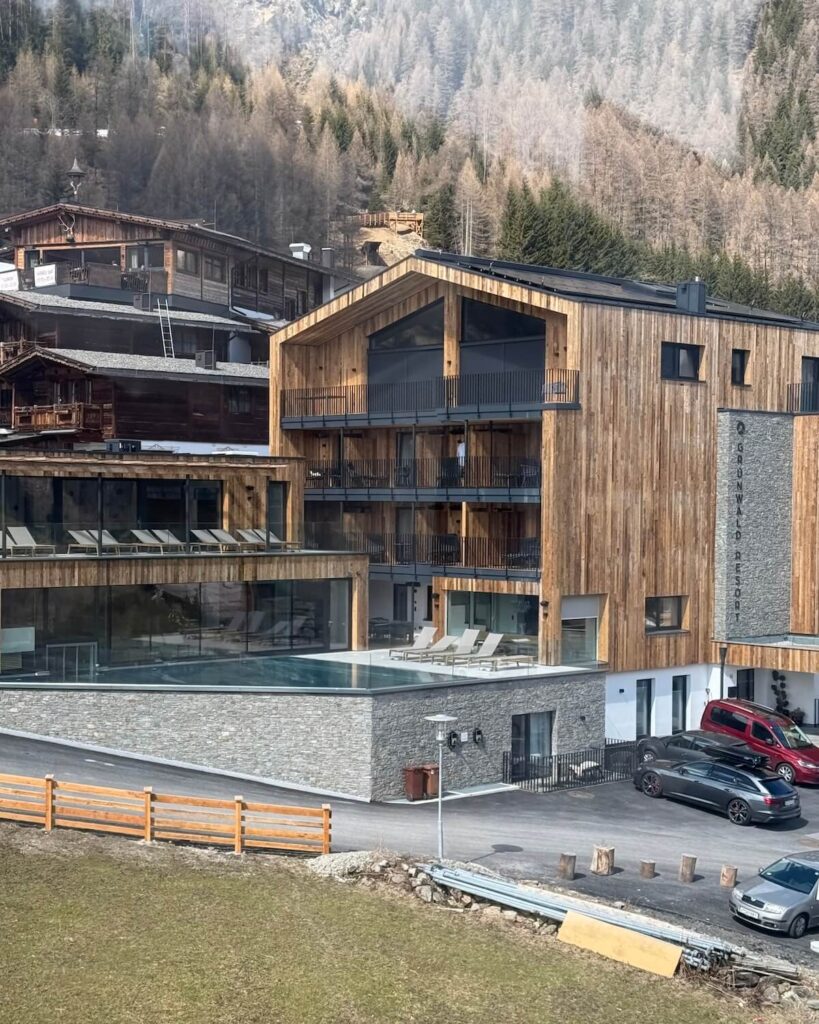Grünwald Resort Sölden Appartements with wooden exterior and swimming pool
