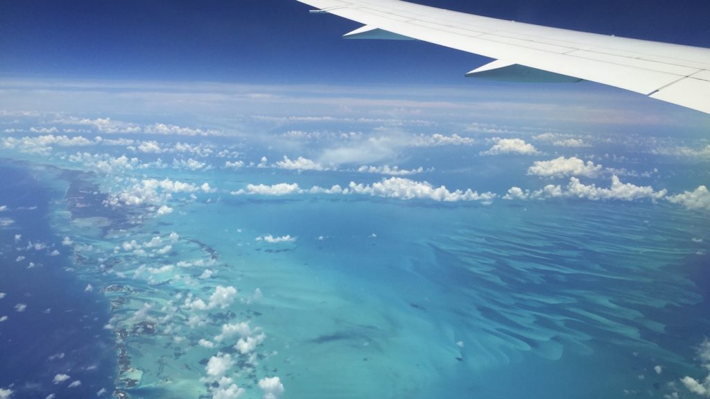 View from plane window