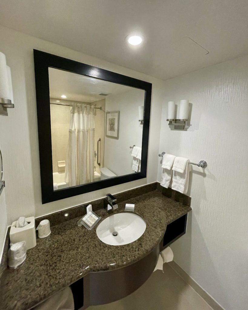 Bathroom in quarantine hotel