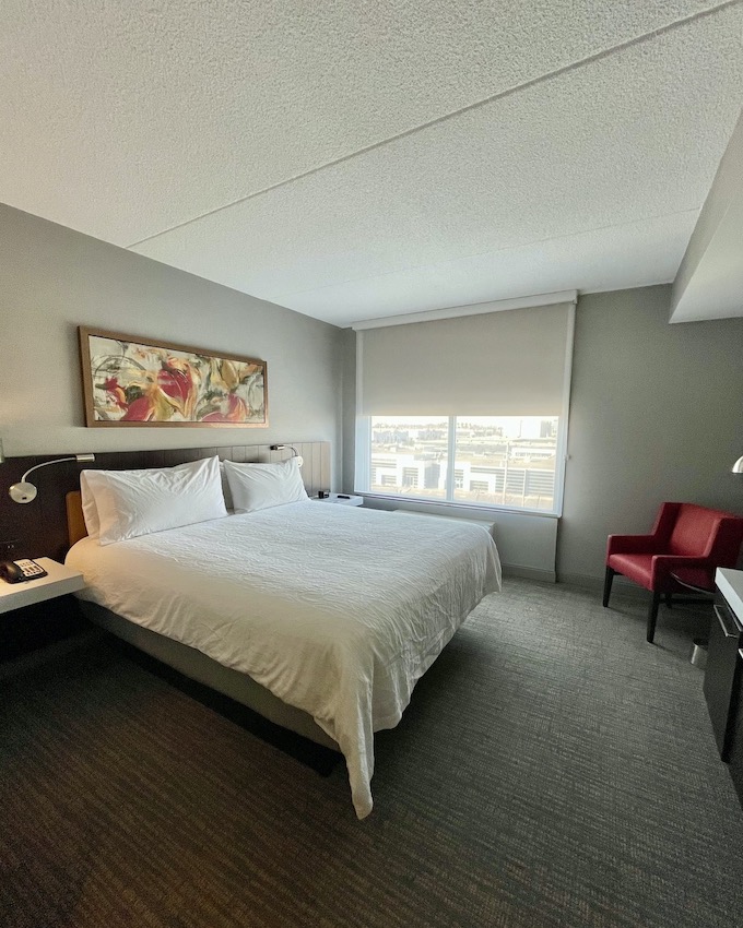 Bed in quarantine hotel