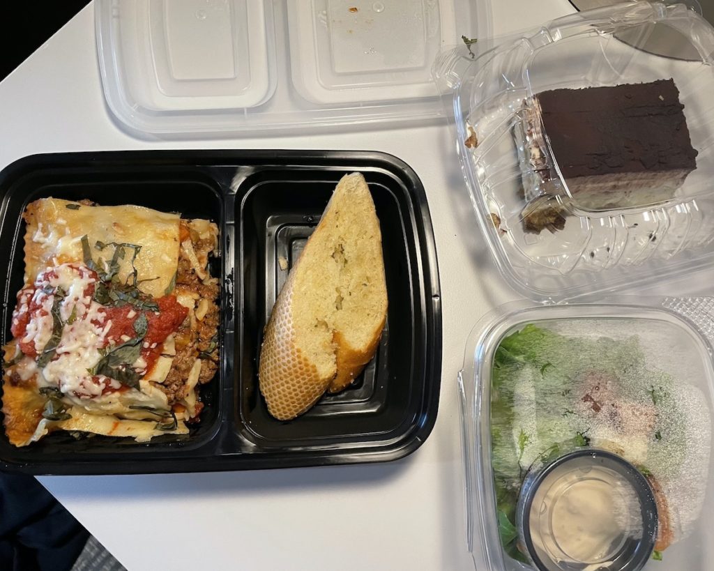Lasagne quarantine dinner