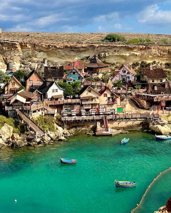 Popeye Village viewpoint in Malta